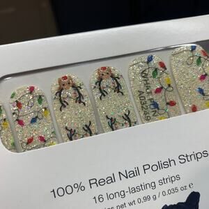 NIP Color Street YULE BE JOLLY FDS549 Christmas glitter nail polish strips wraps